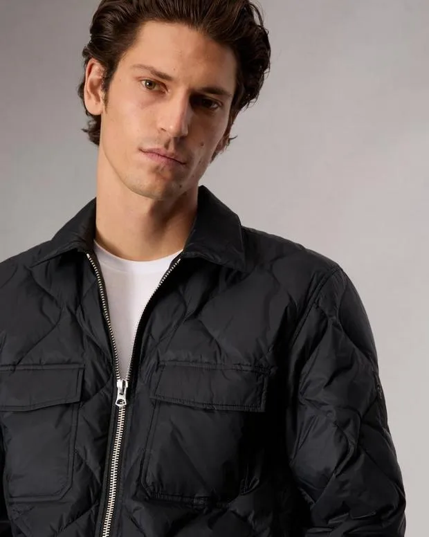 Jackets and Coats Men Rag and Bone Dane Down Shirt Jacket Jet Black