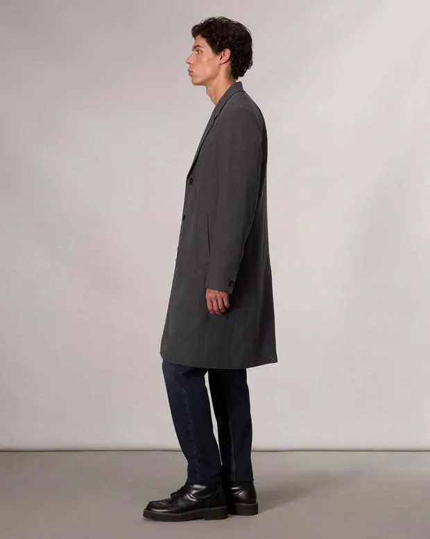 Jackets and Coats Men Rag and Bone Lance WoolLinen Topcoat Heather Grey