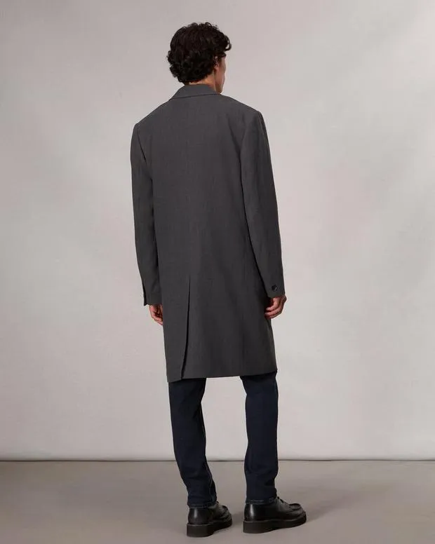 Jackets and Coats Men Rag and Bone Lance WoolLinen Topcoat Heather Grey