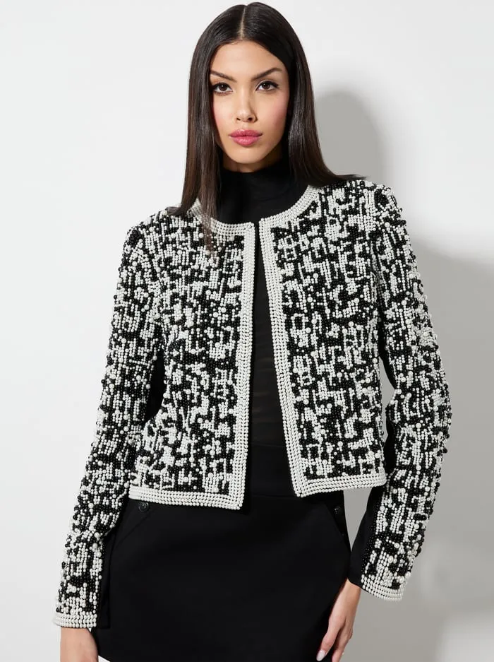Jackets Coats Women Alice Olivia Kidman Jacket Blackwhite