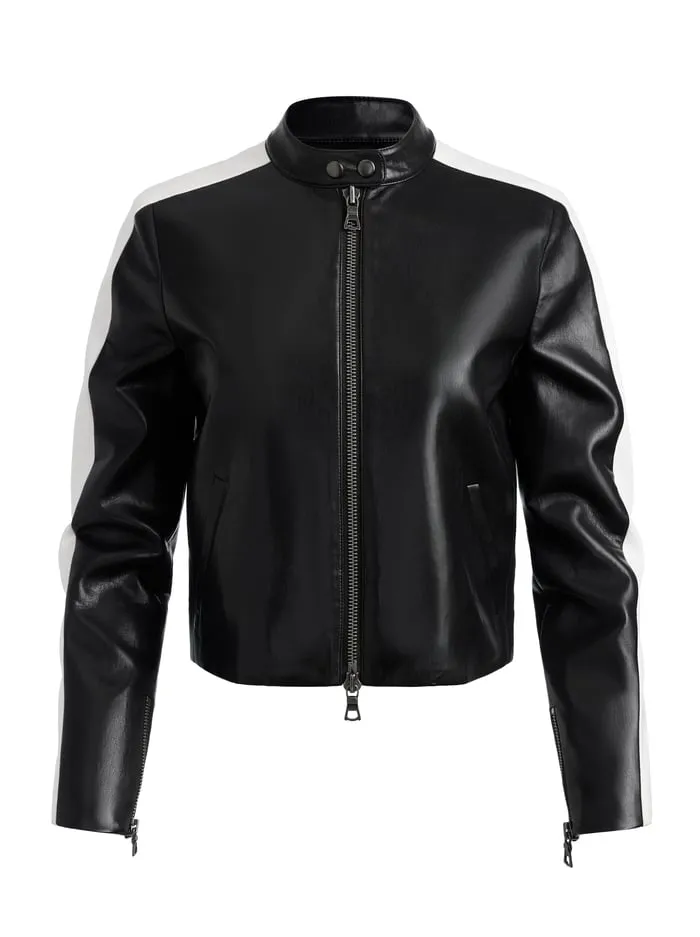 Jackets Coats Women Alice Olivia Rickie Vegan Moto Jacket Black