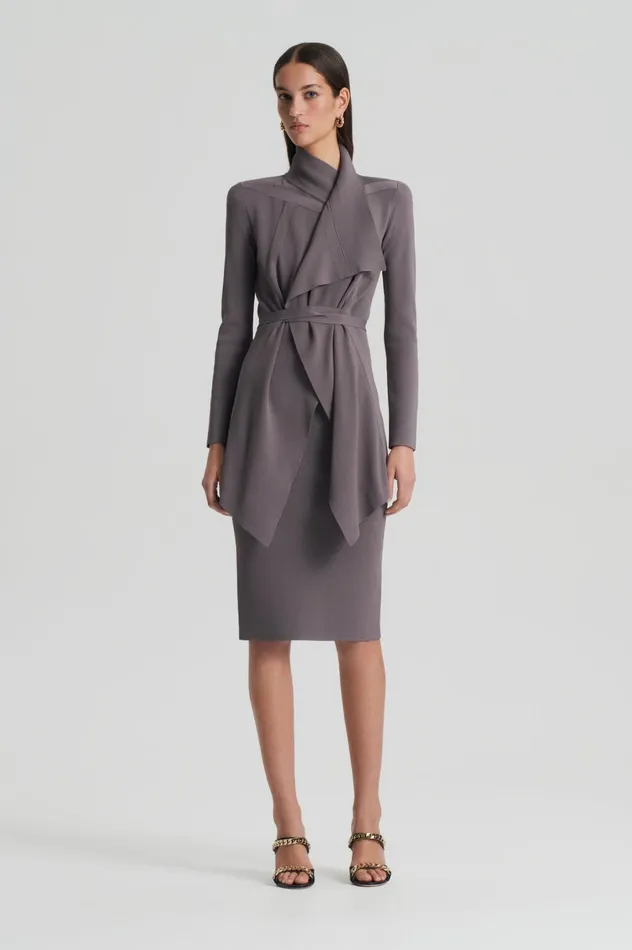 Jackets Women Scanlan Theodore CREPE KNIT DRAPE FRONT JACKET Torba
