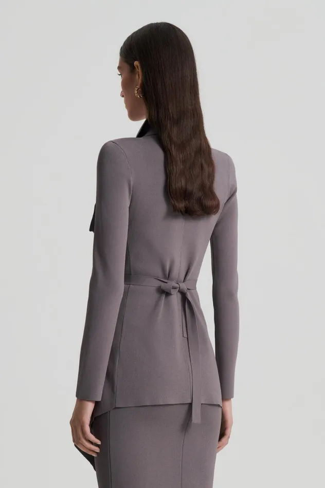 Jackets Women Scanlan Theodore CREPE KNIT DRAPE FRONT JACKET Torba