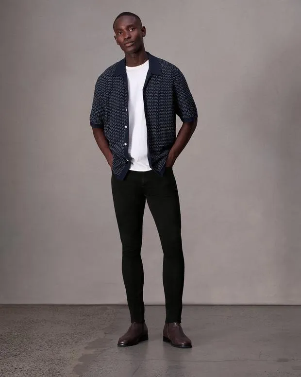 Jeans Men Rag and Bone Fit 1 Skinny Fit Jean Aero Stretch Denim Black