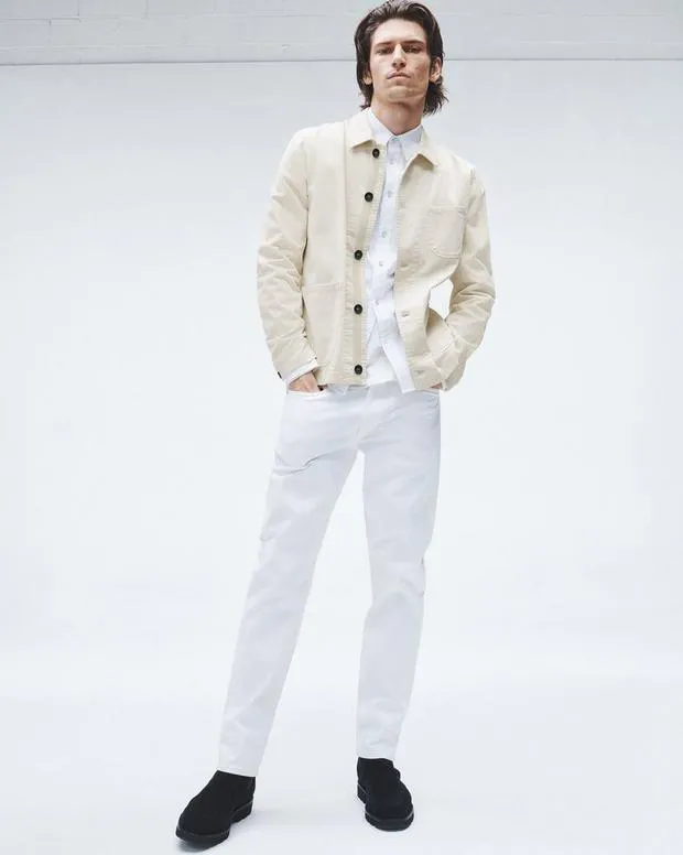 Jeans Men Rag and Bone Fit 2 Slim Fit Jean Authentic Stretch Denim Optic White Jeans Men Rag and Bone Fit 2 Slim Fit Jean Authentic Stretch Denim Optic White