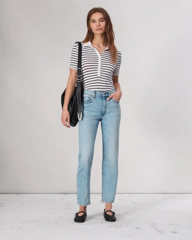 Jeans Women Rag and Bone Harlow Ankle Straight Jean Vintage Stretch Denim Lou