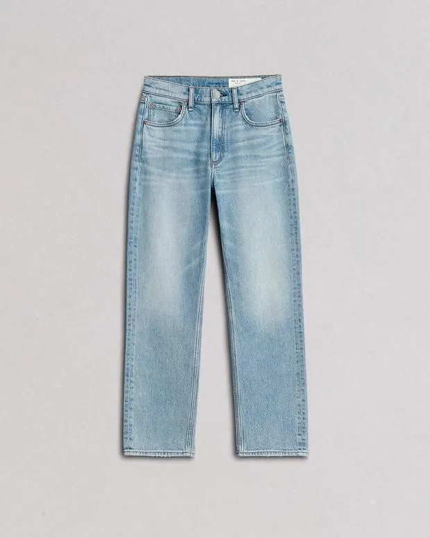 Jeans Women Rag and Bone Harlow Ankle Straight Jean Vintage Stretch Denim Lou