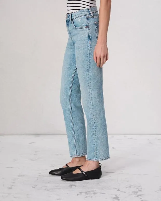 Jeans Women Rag and Bone Harlow Ankle Straight Jean Vintage Stretch Denim Lou