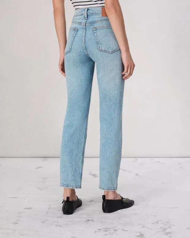 Jeans Women Rag and Bone Harlow Ankle Straight Jean Vintage Stretch Denim Lou
