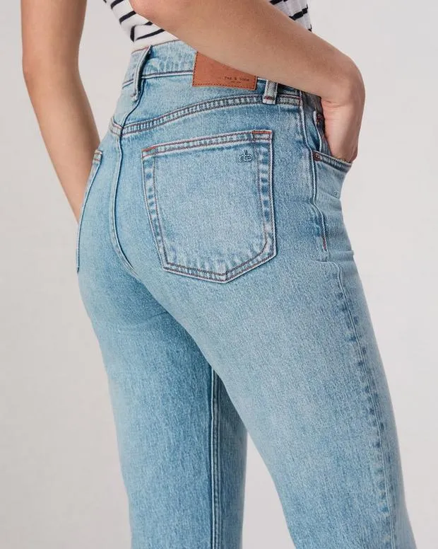 Jeans Women Rag and Bone Harlow Ankle Straight Jean Vintage Stretch Denim Lou