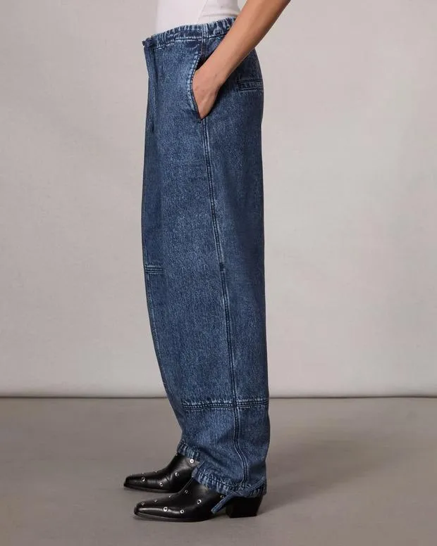 Jeans Women Rag and Bone Miramar Fleece Jordan Pant Cotton Fleece Topaz
