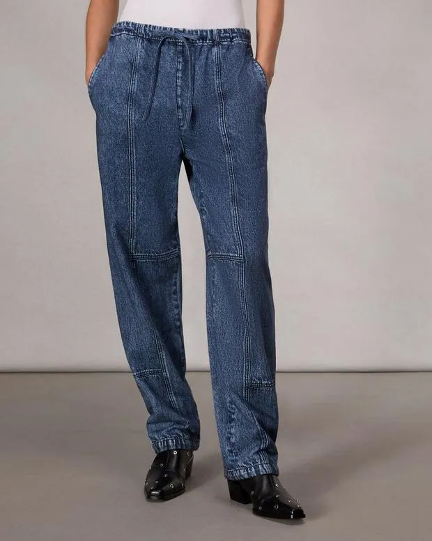 Jeans Women Rag and Bone Miramar Fleece Jordan Pant Cotton Fleece Topaz