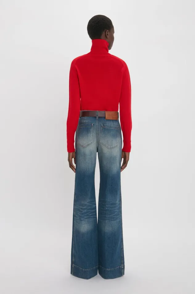 Jeans Women Victoria Beckham Alina Jean In Heavy Vintage Indigo Wash
