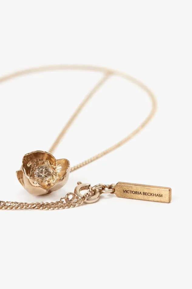 Jewellery Women Victoria Beckham Exclusive Camellia Flower Necklace In Gold
