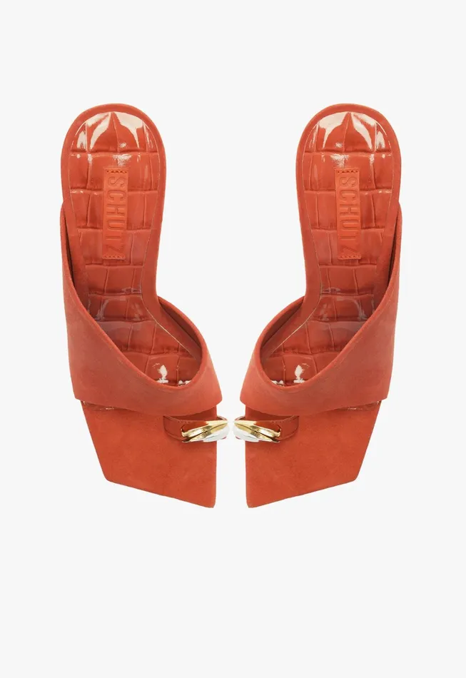Jodie Sandal Orange Women Schutz Shoes Mules