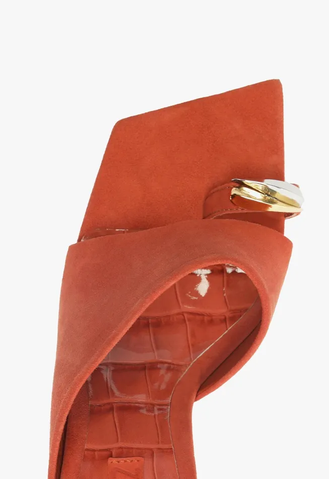 Jodie Sandal Orange Women Schutz Shoes Mules