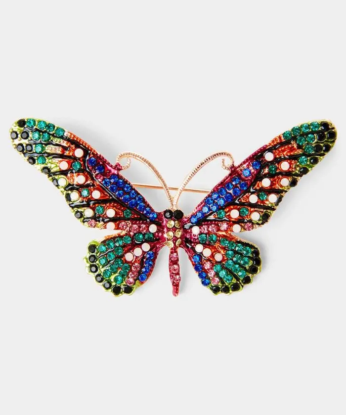 Joe Browns Accessories and Jewellery Women Dazzle Me Butterfly Brooch Blue Multi