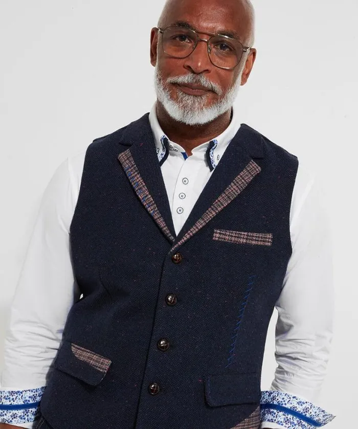 Joe Browns Coats and Jackets Men Mix It Up Waistcoat Blue Joe Browns Coats and Jackets Men Mix It Up Waistcoat Blue