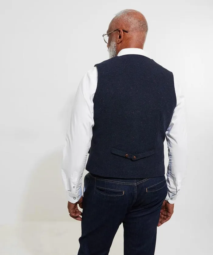 Joe Browns Coats and Jackets Men Mix It Up Waistcoat Blue Joe Browns Coats and Jackets Men Mix It Up Waistcoat Blue