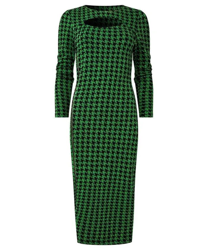 Joe Browns Dresses Women Greta Zip Through Stretch Jacquard Dress Green Joe Browns Dresses Women Greta Zip Through Stretch Jacquard Dress Green