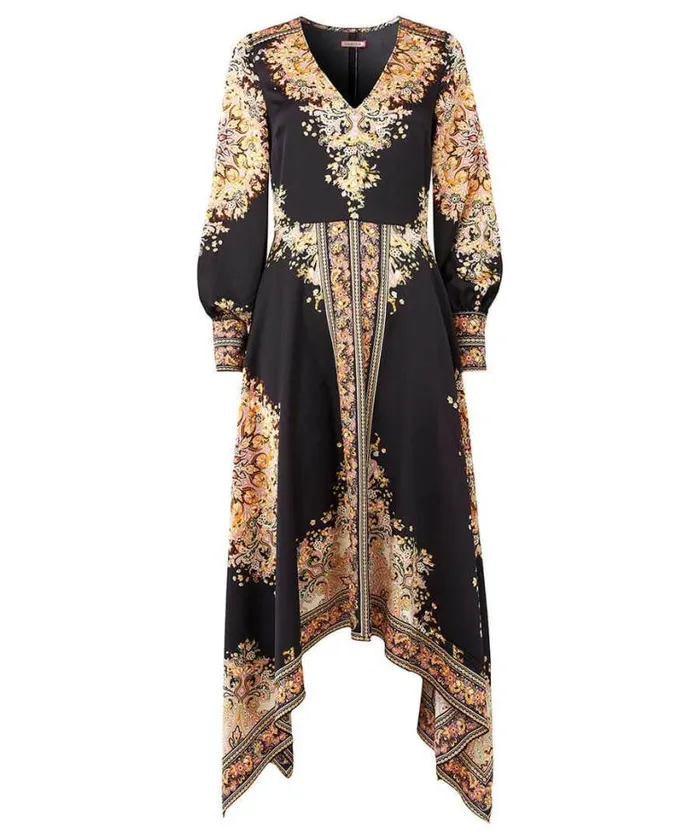 Joe Browns Dresses Women Savannah Scarf Print Dress Black Joe Browns Dresses Women Savannah Scarf Print Dress Black