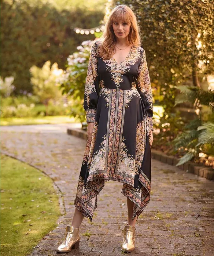 Joe Browns Dresses Women Savannah Scarf Print Dress Black Joe Browns Dresses Women Savannah Scarf Print Dress Black