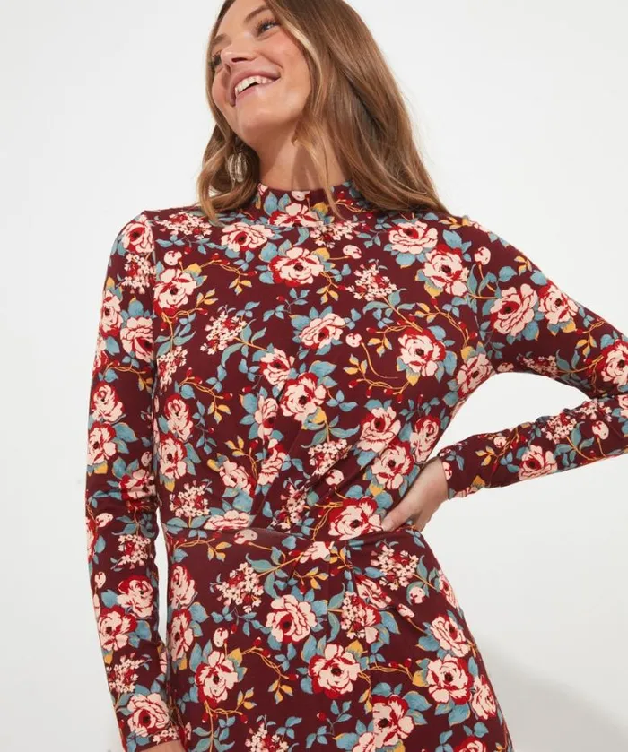 Joe Browns Dresses Women Winter Florals Jersey Dress Multi Joe Browns Dresses Women Winter Florals Jersey Dress Multi