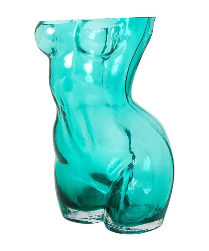 Joe Browns Home Accessories Homeware Beautiful Body Glass Vase Teal