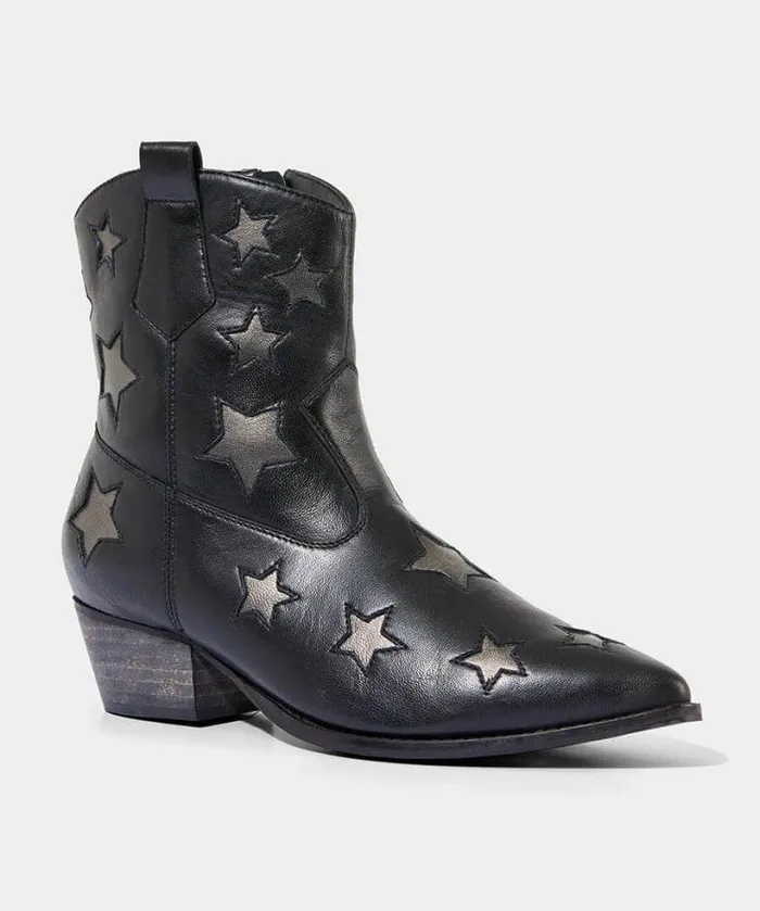 Joe Browns Shoes Sandals and Boots Women Astraea Leather Western Boot Black Joe Browns Shoes Sandals and Boots Women Astraea Leather Western Boot Black