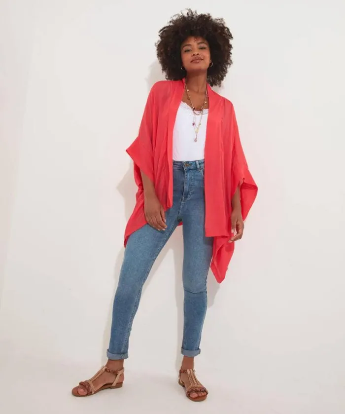 Joe Browns Swimwear Women Easy Breezy Kimono Flamingo