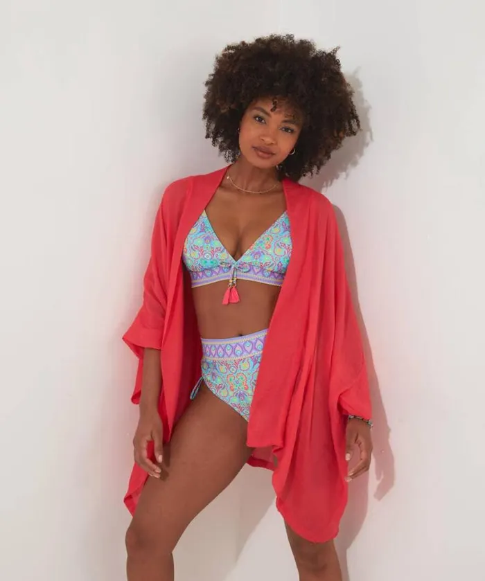 Joe Browns Swimwear Women Easy Breezy Kimono Flamingo