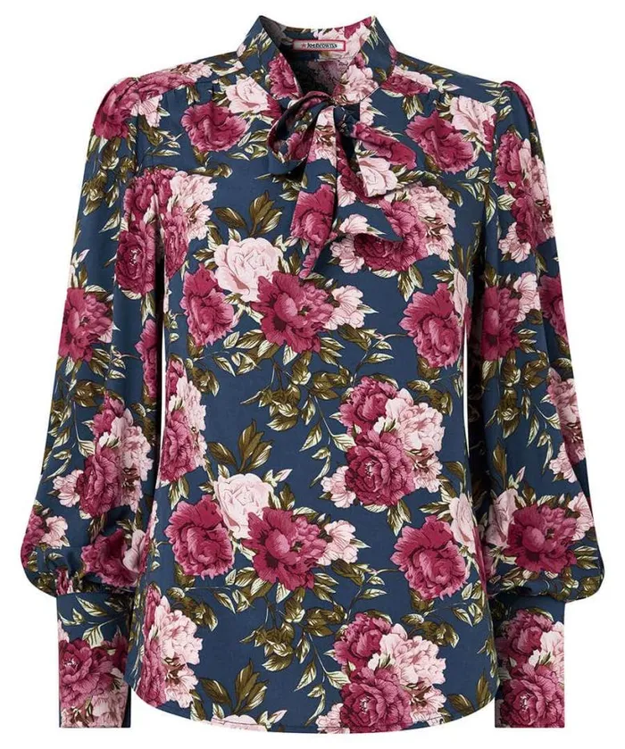 Joe Browns Tops Tunics and Blouses Women Make A Statement Printed Blouse Blue