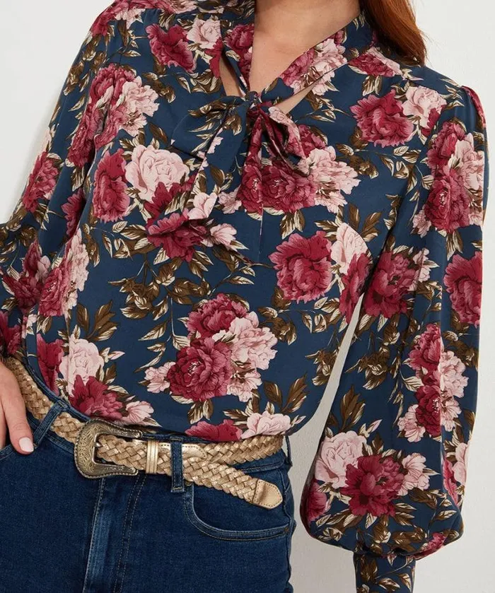 Joe Browns Tops Tunics and Blouses Women Make A Statement Printed Blouse Blue