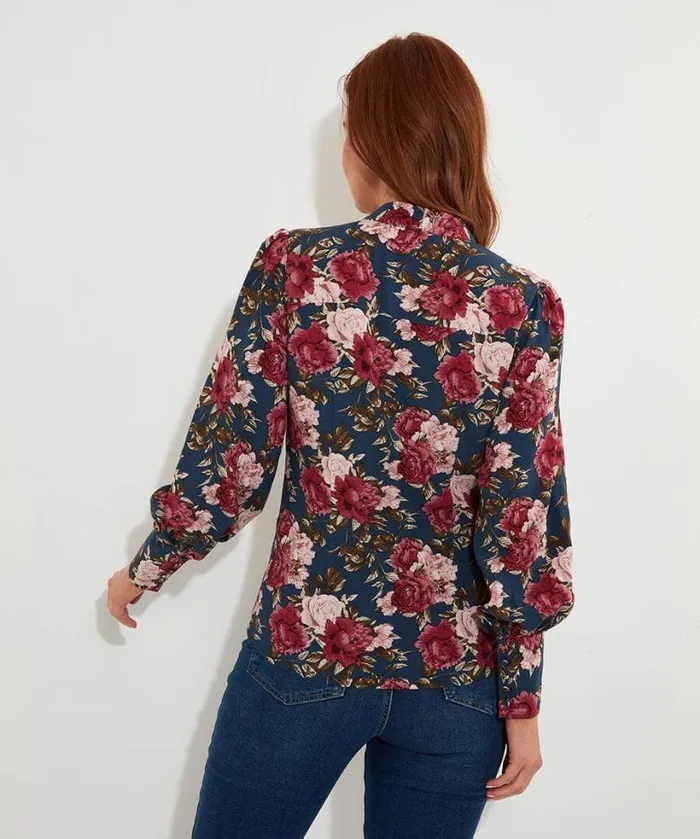 Joe Browns Tops Tunics and Blouses Women Make A Statement Printed Blouse Blue