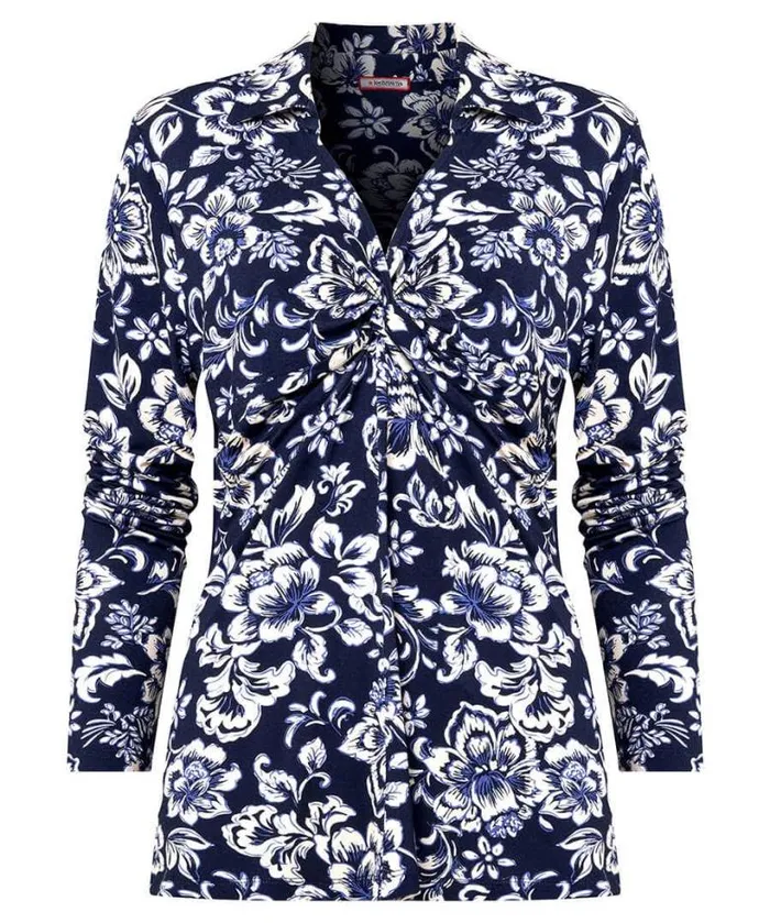 Joe Browns Tops Tunics and Blouses Women Patsy Jersey Twist Front Top Navy