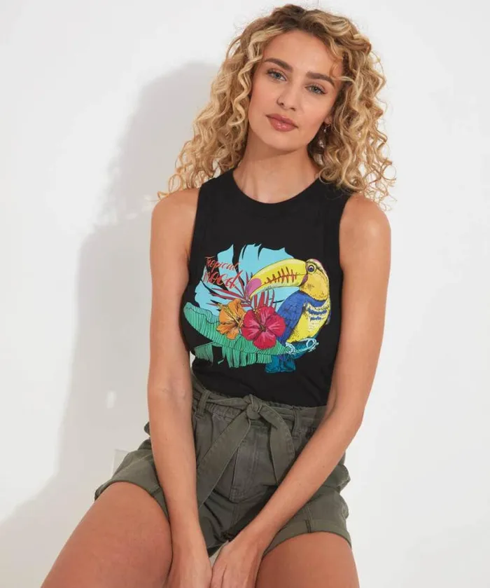Joe Browns Tops Tunics and Blouses Women Perfect Paradise Vest Black