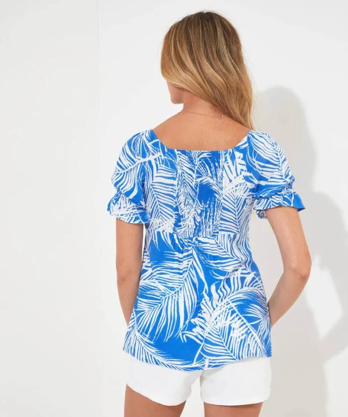Joe Browns Tops Tunics and Blouses Women Summer Blues Printed Top Blue