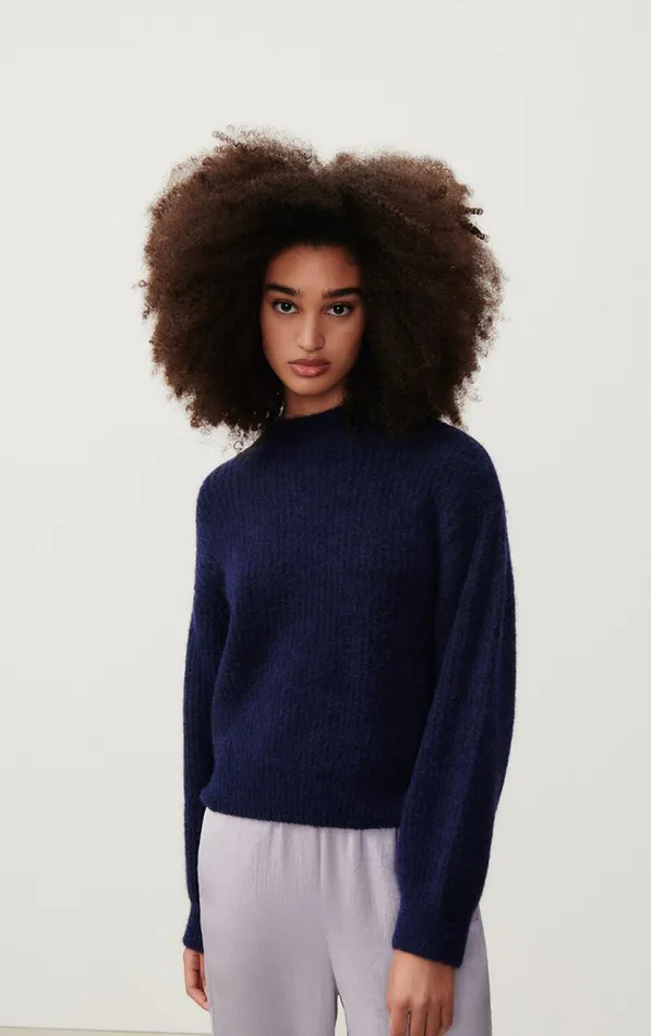 Jumper East Melange Navy Women American Vintage Jumpers and Cardigans