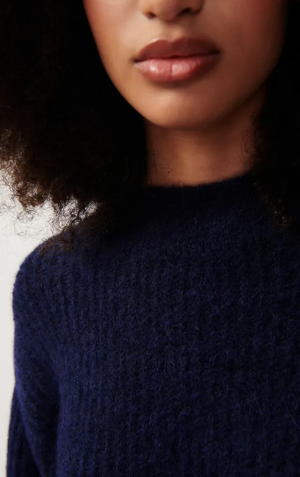 Jumper East Melange Navy Women American Vintage Jumpers and Cardigans Jumper East Melange Navy Women American Vintage Jumpers and Cardigans