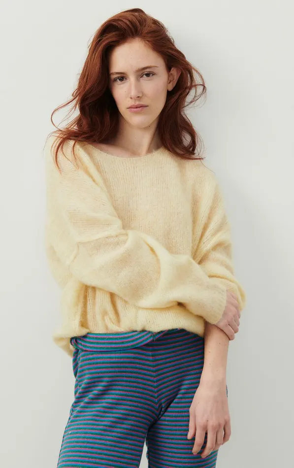Jumper Yanbay Melange Ecru Women American Vintage Jumpers and Cardigans