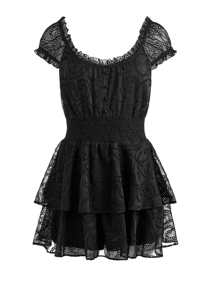 Jumpsuits Rompers Women Alice Olivia Gracie Ruffle Romper Black