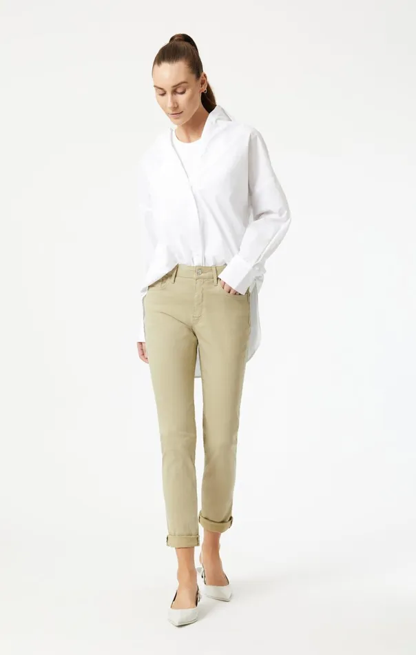 Kathleen Slim Boyfriend In Slate Green Feather Blue Women Mavi Jeans Denim