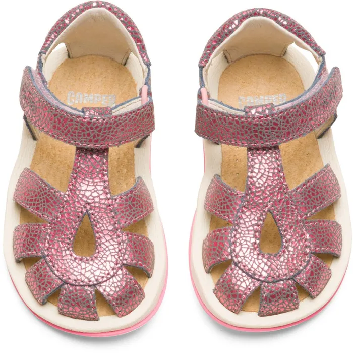 Kids Bicho Closed Pink Tstrap Kids Sandal Camper Hook And Loop Kids Bicho Closed Pink Tstrap Kids Sandal Camper Hook And Loop