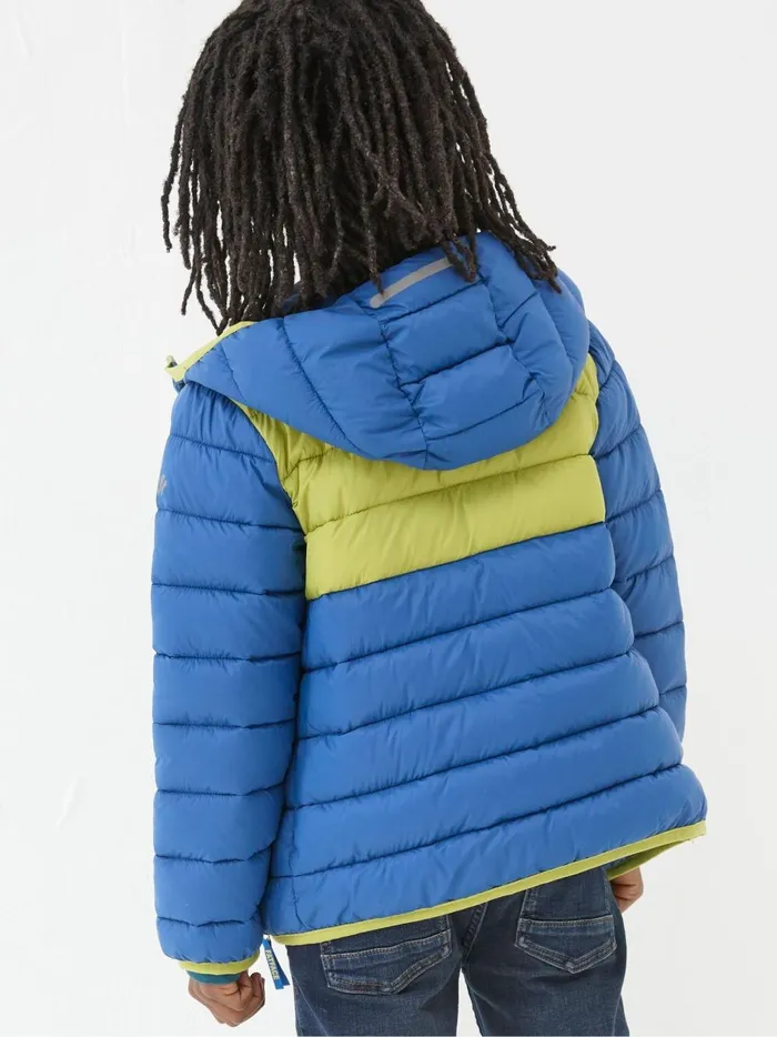 Kids Coats and Jackets Fat Face Harry Cobalt Blue Hooded Padded Jacket