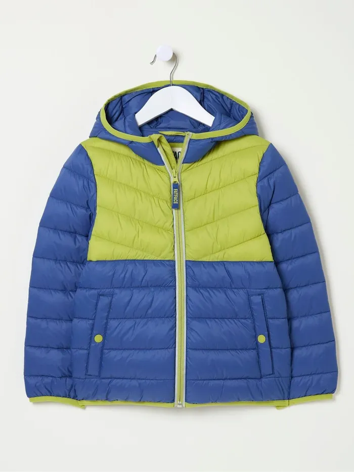 Kids Coats and Jackets Fat Face Harry Cobalt Blue Hooded Padded Jacket