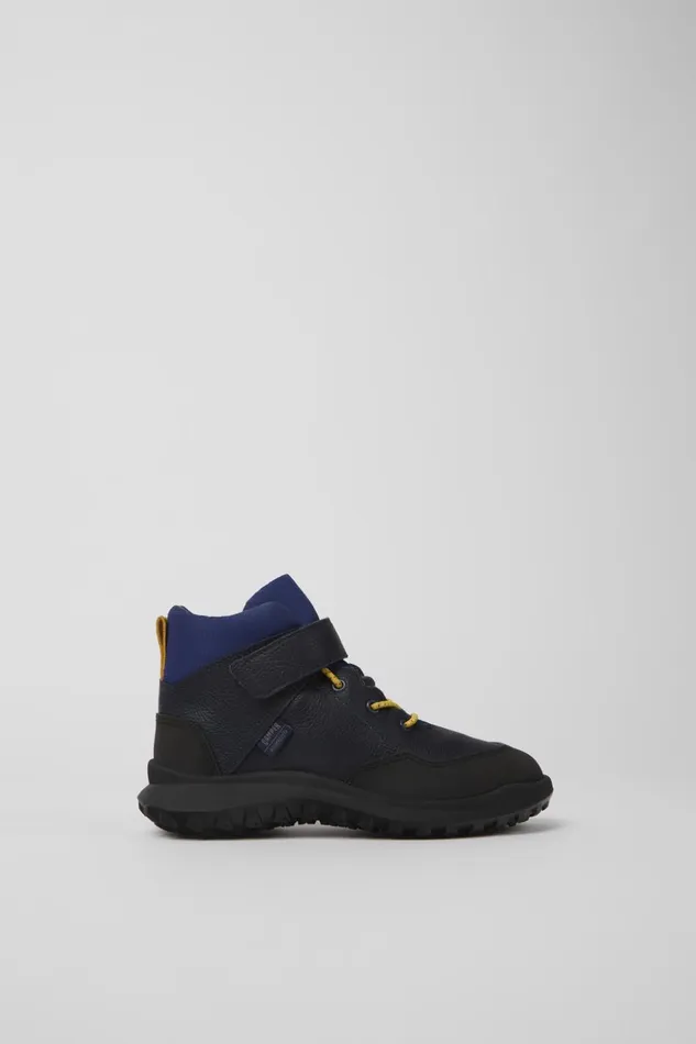 Kids CRCLR PrimaLoft Blue Leather And Textile Ankle Boots Camper Boots Kids CRCLR PrimaLoft Blue Leather And Textile Ankle Boots Camper Boots