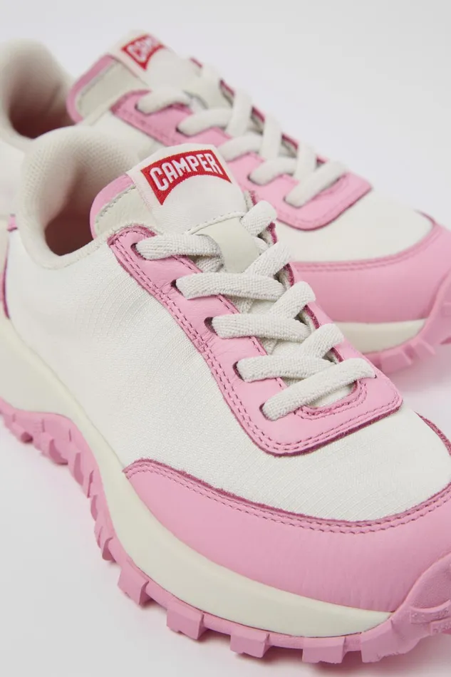 Kids Drift Trail White TextileLeather Sneaker Camper Sneakers