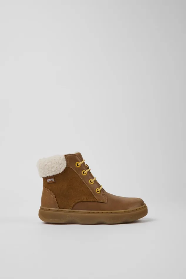 Kids Kiddo Brown Leather Boots Camper Boots Kids Kiddo Brown Leather Boots Camper Boots
