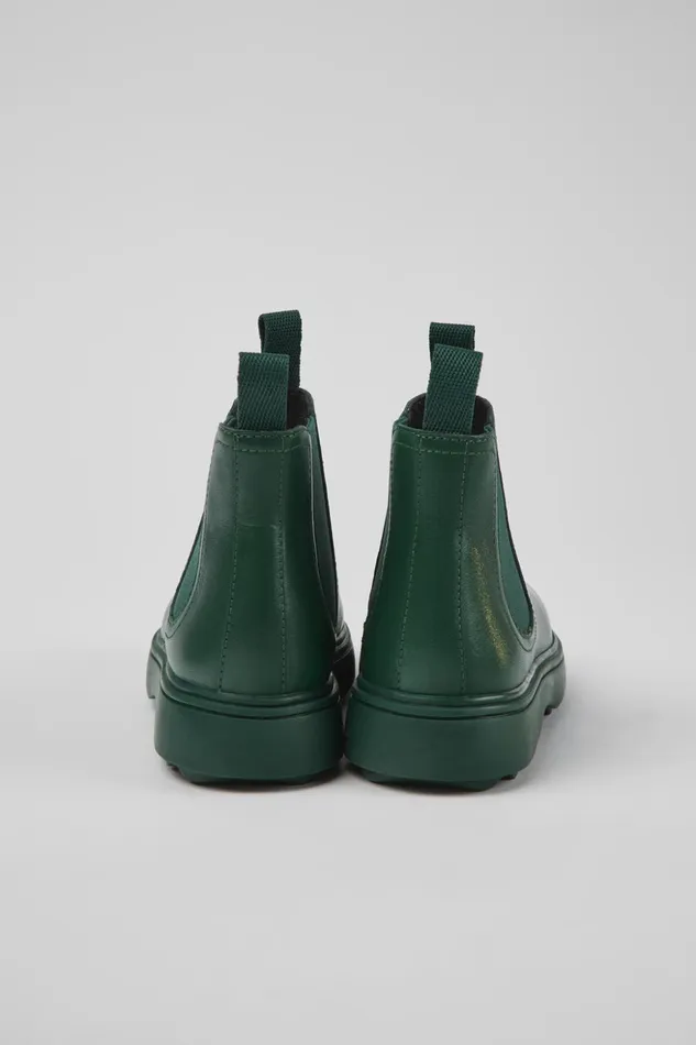Kids Norte Green Leather Chelsea Boots For Kids Camper Boots Kids Norte Green Leather Chelsea Boots For Kids Camper Boots
