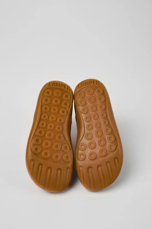 Kids Peu Brown Leather Ankle Boots For Kids Camper Boots